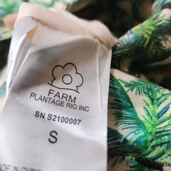 Farm Rio Toucans Tropical Linen Blazer Jumper Womens Small Summer Beach vacation - Picture 12 of 15